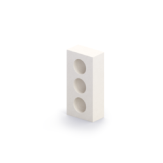 Кирпич силикатный лицевой одинарный пустотелый белый