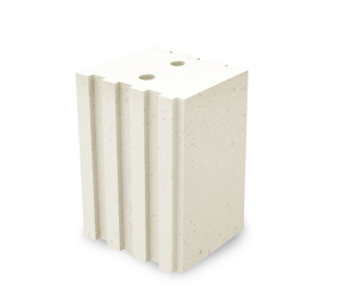 Силикатный блок Поревит стеновой крупноформатный СБУПо 1/4-250 248х248х498 мм