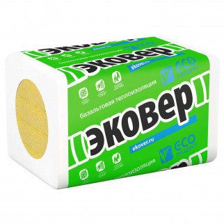 Утеплитель Эковер Лайт 35 1*0,6*0,05 м (плотность 35 кг/м3) (0,36м3/уп)