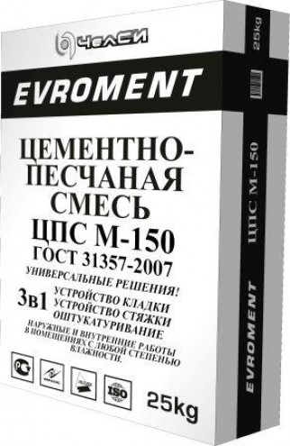 Песчано- цементная смесь для кладки первого ряда блоков
