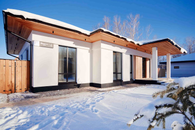 Готовый дом из газобетона зимой