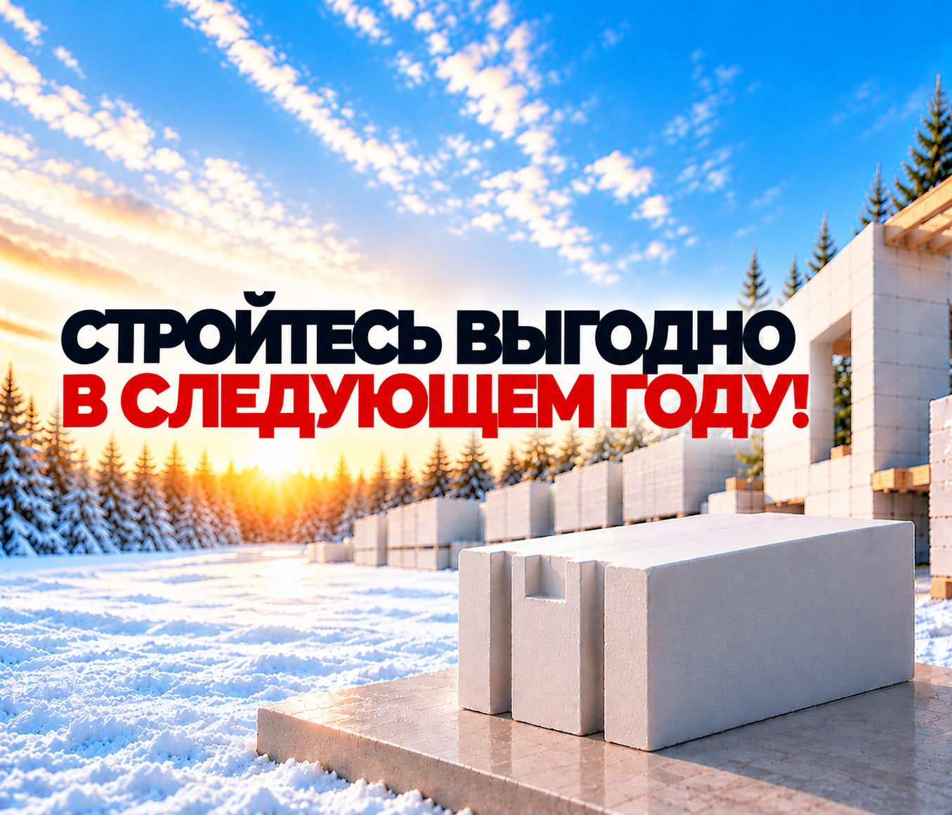 Газобетон по выгодным ценам и бесплатное зимнее хранение до 2027 г.