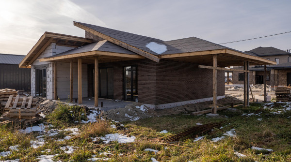 Частный дом из стенового блока 250 мм и утеплителем ППС