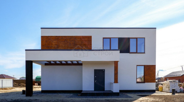 Частный дом из газобетона в стиле хайтек, компания Ситистрой