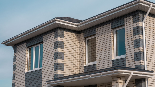 Облицовка дома белым силикатным кирпичом